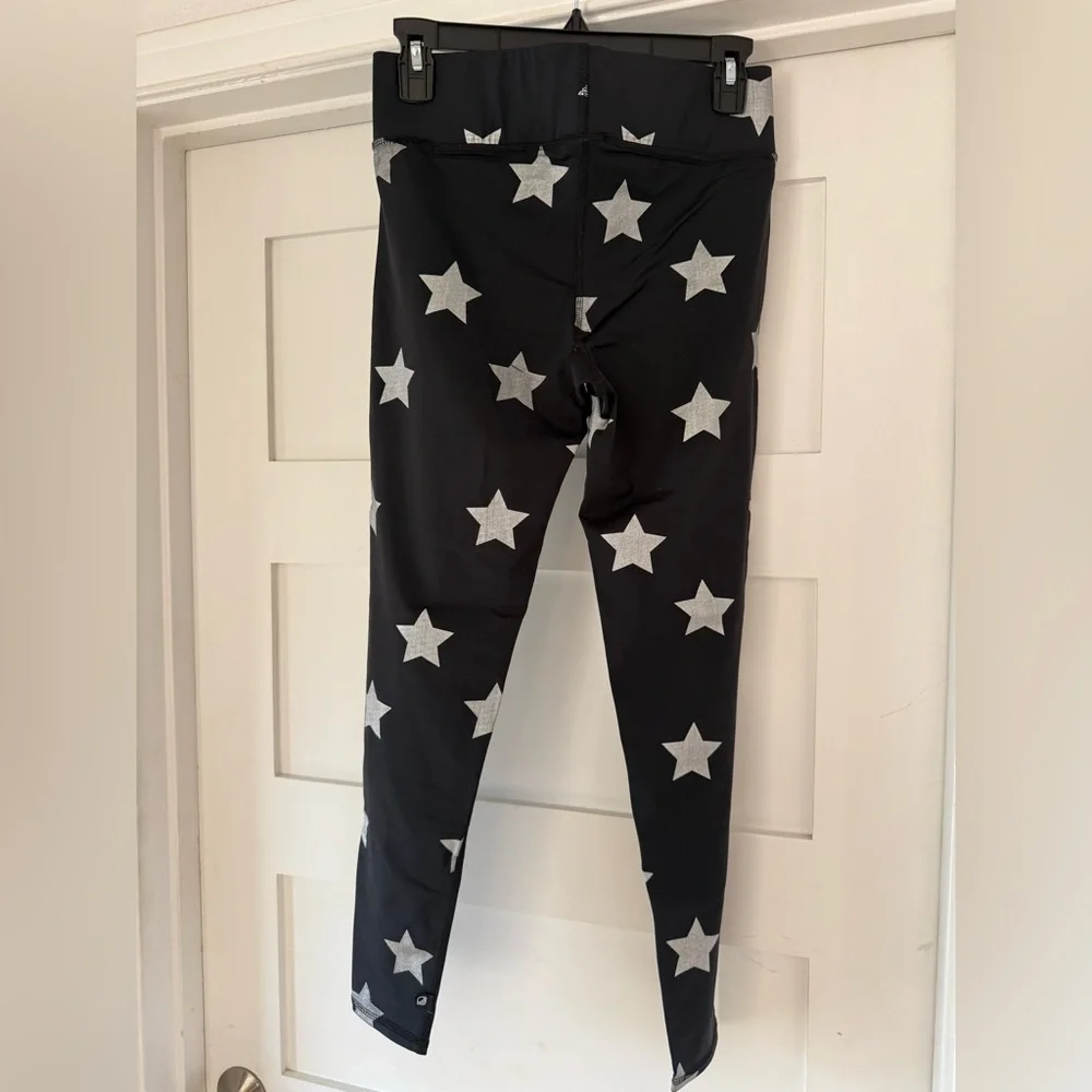 Terez Black and Silver Star Foil Leggings - Picture 7 of 7